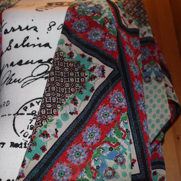 Band of Gypsies Short Kimono Red/Green/Blue Size S/M - Picture 6 of 9